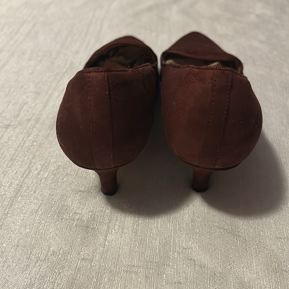Clarks Burgundy Women's Flats - Picture 6 of 10